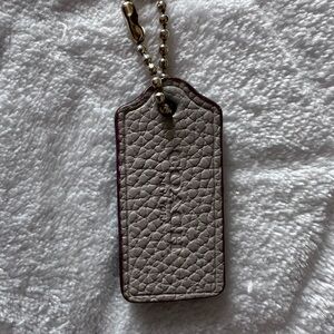 Coach gray leather hang tags